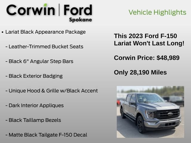Certified 2023 Ford F150 Lariat w/ Equipment Group 502A High AWD/4WD image 7