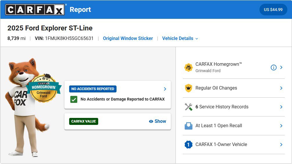 Certified 2025 Ford Explorer ST-Line w/ Premium Package AWD/4WD image 2