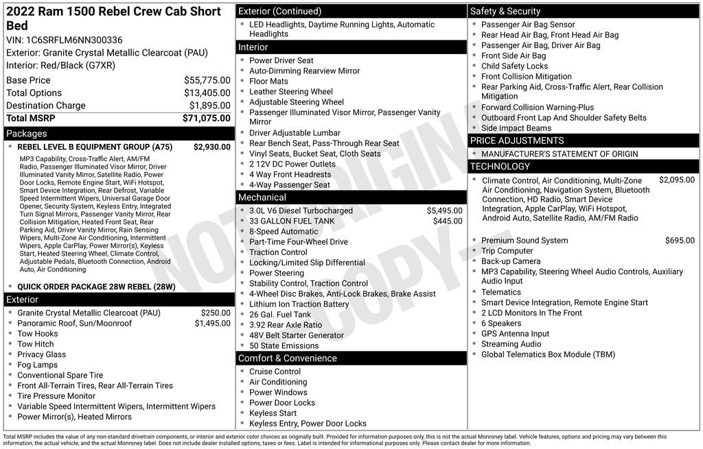 Used 2022 RAM 1500 Rebel w/ Rebel Level B Equipment Group image 4