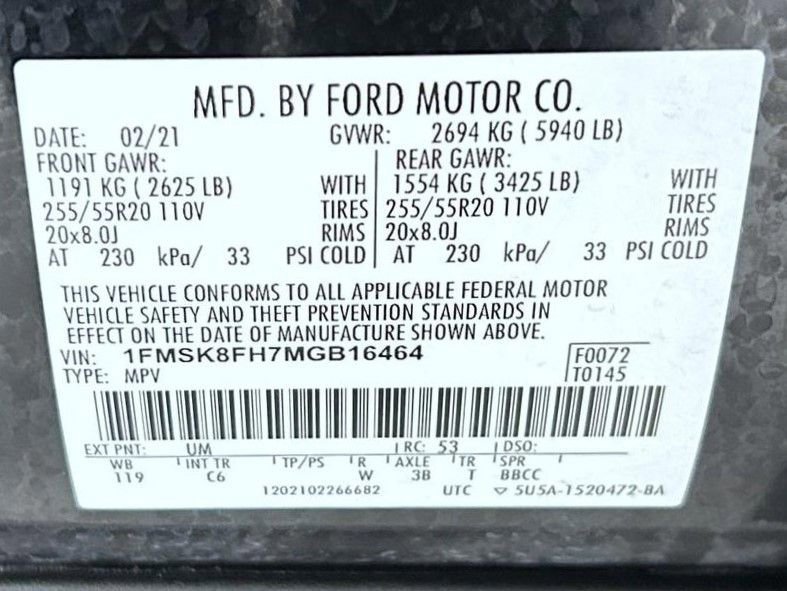 Certified 2021 Ford Explorer Limited w/ Equipment Group 301A image 27