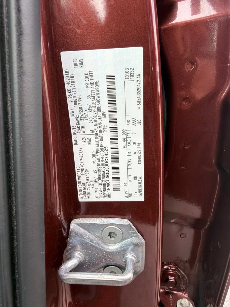 Certified 2018 Ford Escape SE w/ SE Sync 3 Package FWD image 54