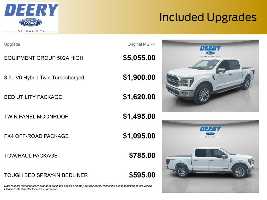 Certified 2024 Ford F150 Lariat w/ Equipment Group 502A High AWD/4WD image 11