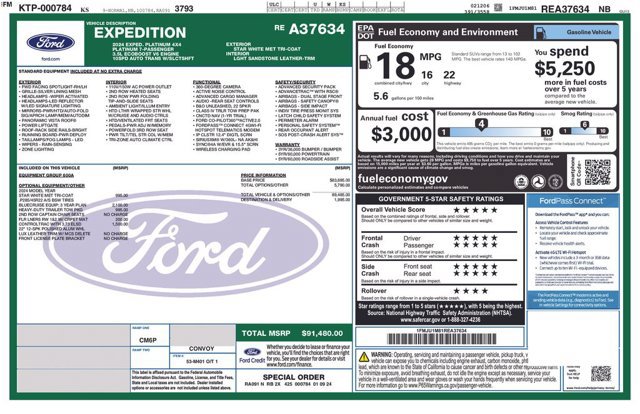 Certified 2024 Ford Expedition Platinum AWD/4WD image 2