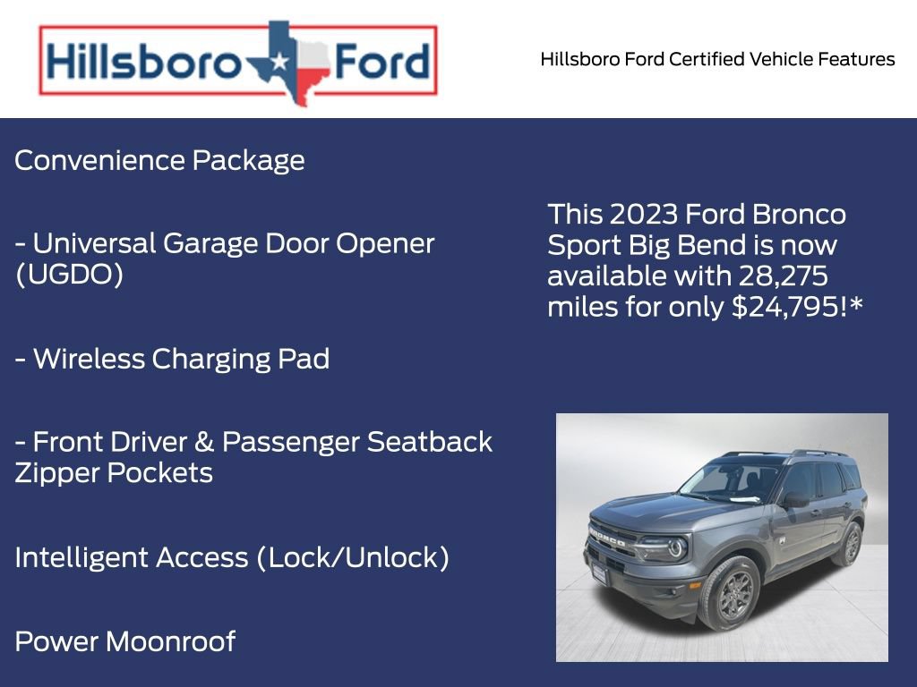 Certified 2023 Ford Bronco Sport Big Bend w/ Convenience Package AWD/4WD image 13