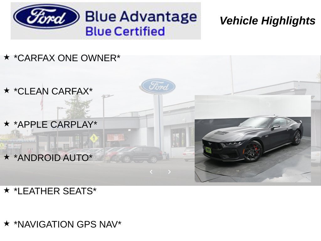 Certified 2024 Ford Mustang GT Premium w/ GT Performance Package RWD image 9