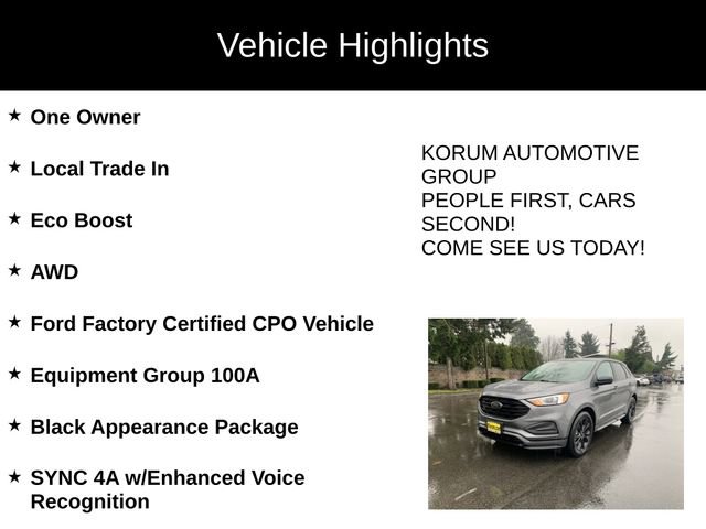 Certified 2024 Ford Edge SE w/ Black Appearance Package image 4