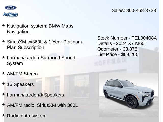 Used 2024 BMW X7 M60i w/ Executive Package AWD/4WD image 15