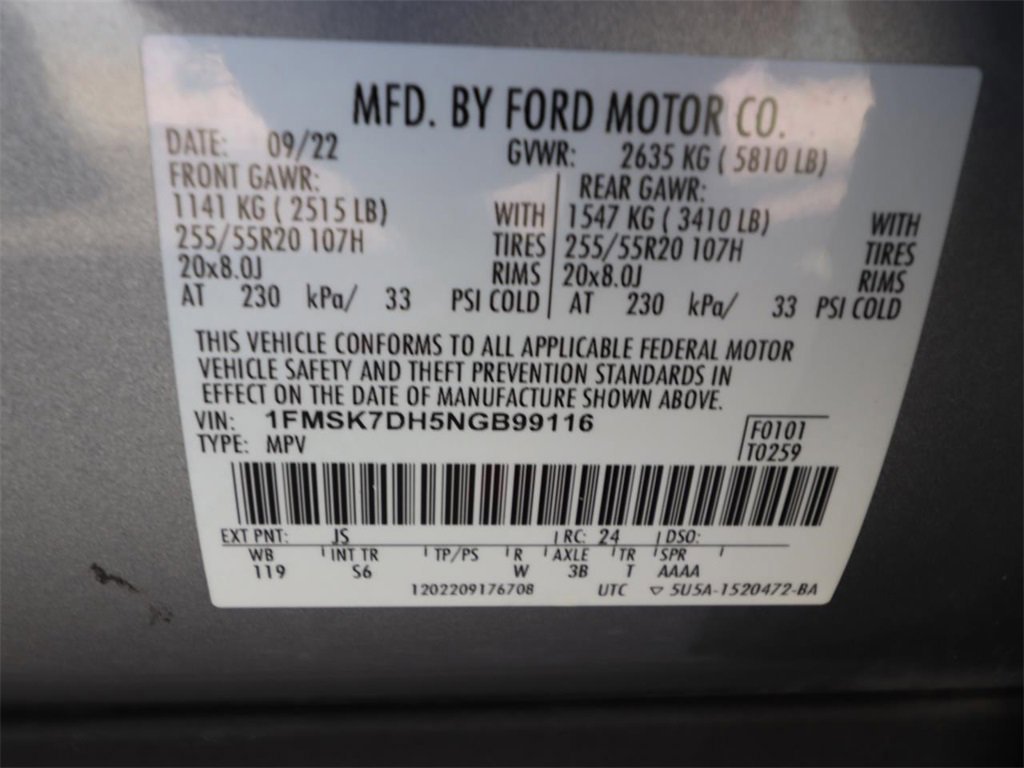 Certified 2022 Ford Explorer XLT w/ Equipment Group 202A image 25