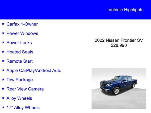 Used 2022 Nissan Frontier SV image 2