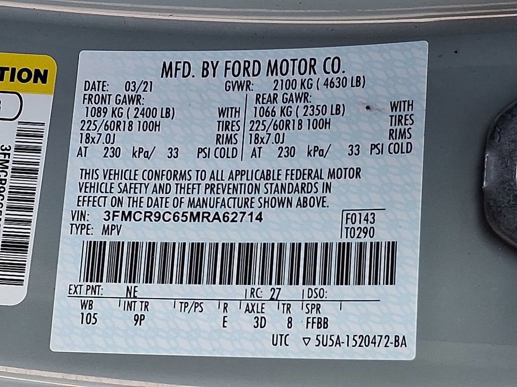 Certified 2021 Ford Bronco Sport Outer Banks image 26