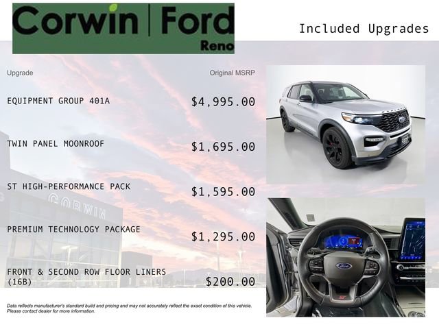 Certified 2022 Ford Explorer ST w/ Equipment Group 401A image 3