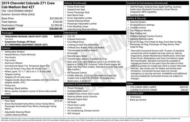 Used 2019 Chevrolet Colorado Z71 AWD/4WD image 38