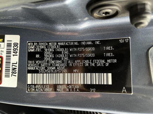 Used 2018 Toyota Sequoia Limited w/ Safety & Convenience Package image 24