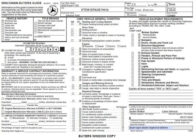 Certified 2020 Ford F150 XLT w/ Equipment Group 302A Luxury AWD/4WD image 22