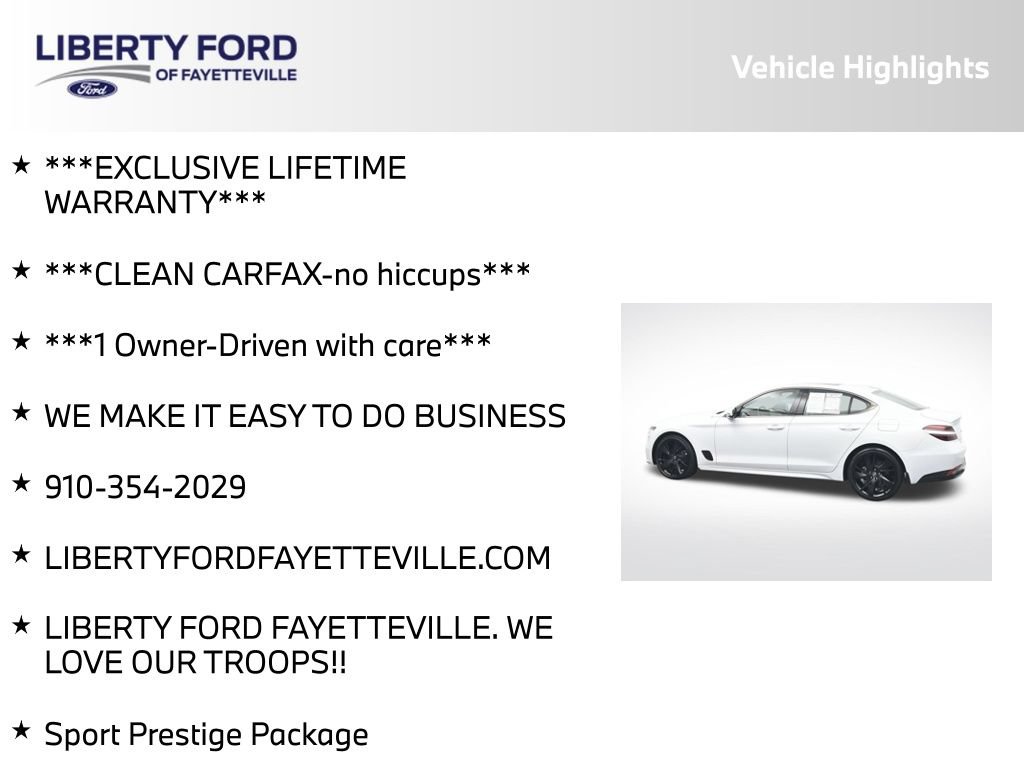 Used 2023 Genesis G70 2.0T w/ Sport Prestige Package AWD/4WD image 5