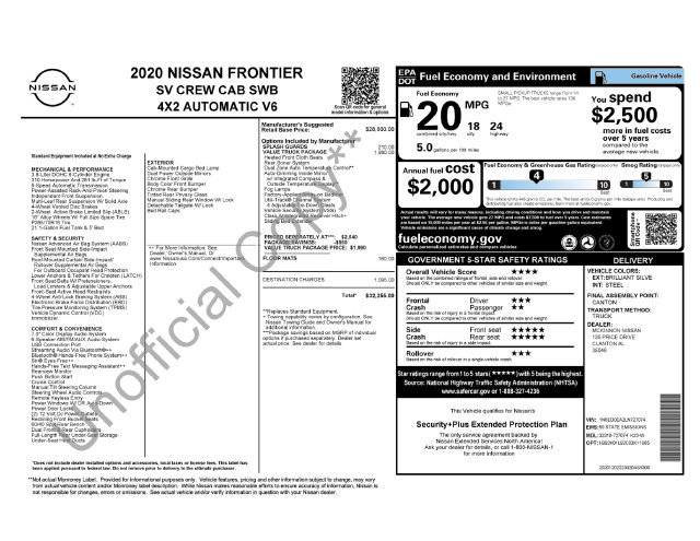 Used 2020 Nissan Frontier SV RWD image 27