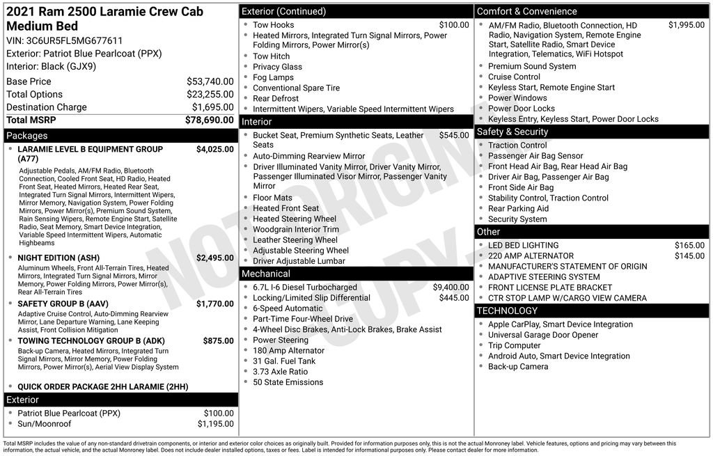 Used 2021 RAM 2500 Laramie image 14