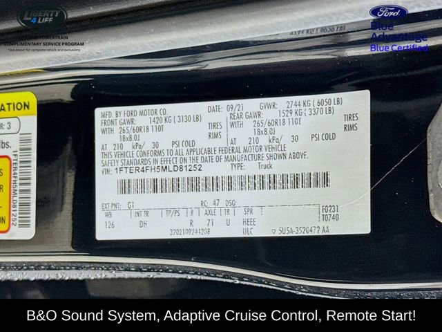 Certified 2021 Ford Ranger Lariat w/ Equipment Group 501A High image 32