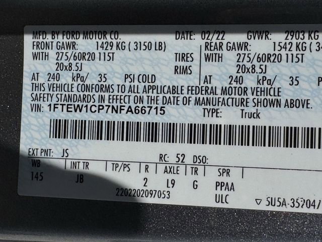 Certified 2022 Ford F150 XL w/ STX Appearance Package RWD image 32