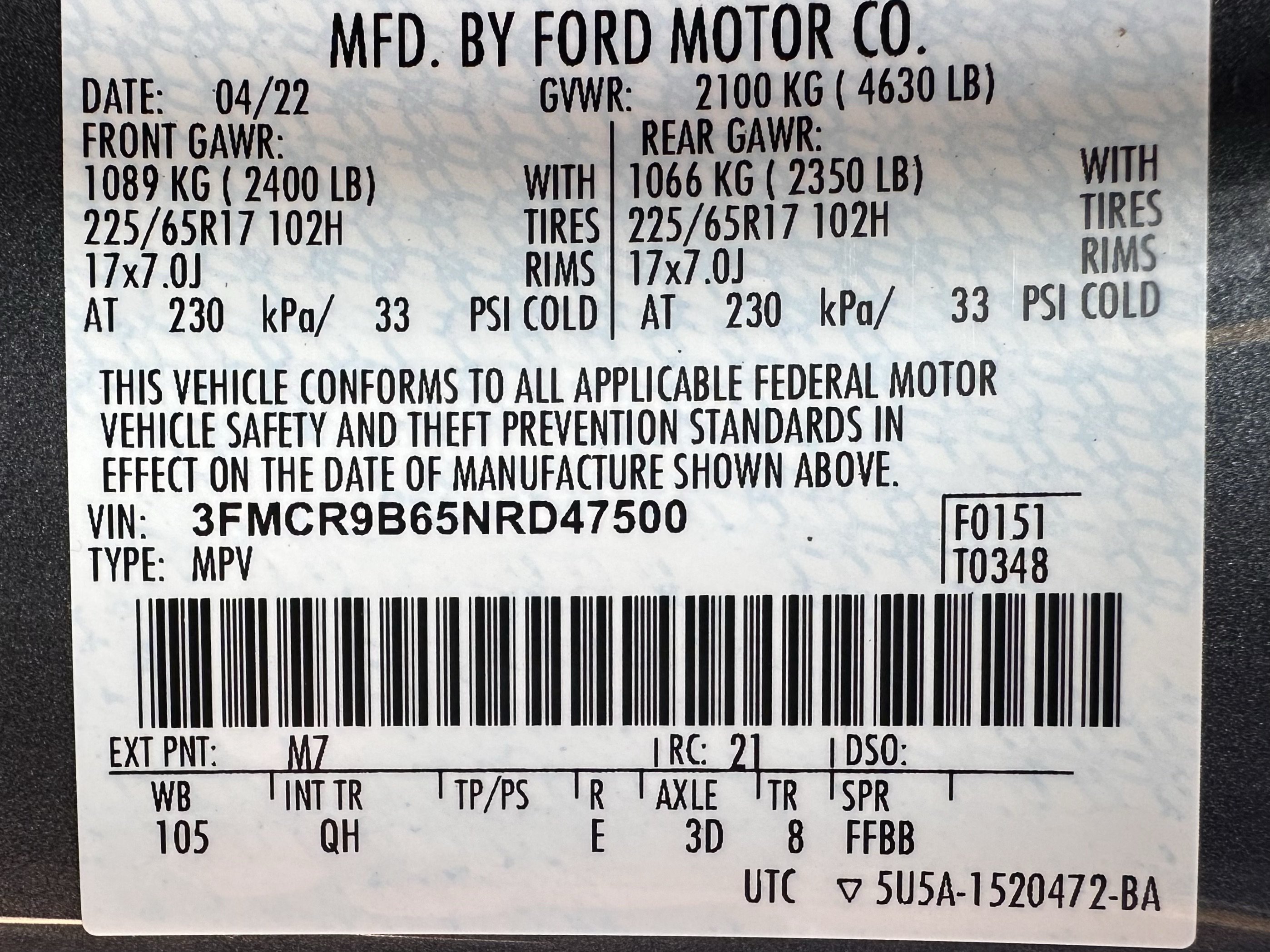 Certified 2022 Ford Bronco Sport Big Bend w/ Convenience Package AWD/4WD image 30