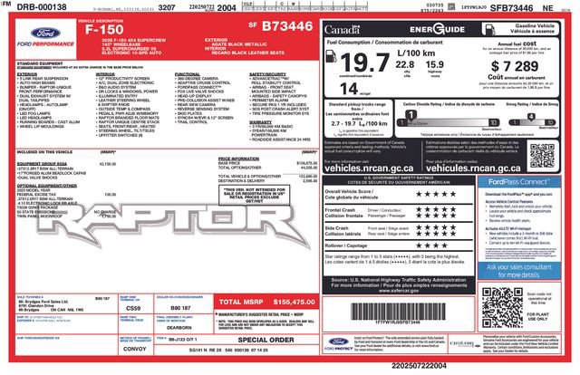 Certified 2025 Ford F150 Raptor w/ Equipment Group 803A Raptor R AWD/4WD image 33