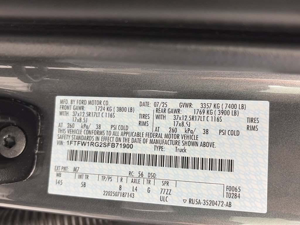 Certified 2025 Ford F150 Raptor AWD/4WD image 9