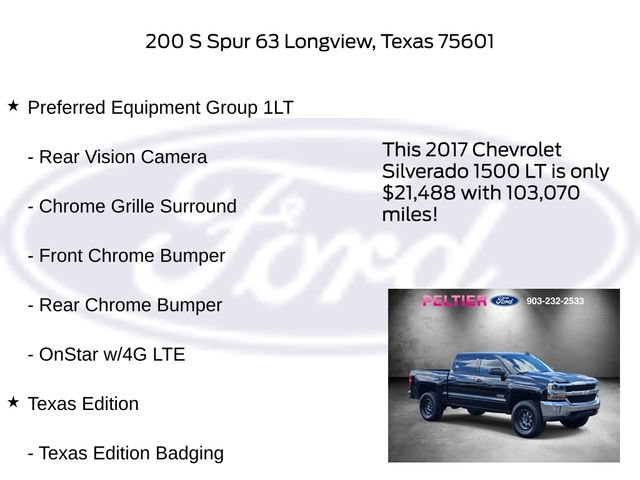 Used 2017 Chevrolet Silverado 1500 LT w/ Texas Edition RWD image 22