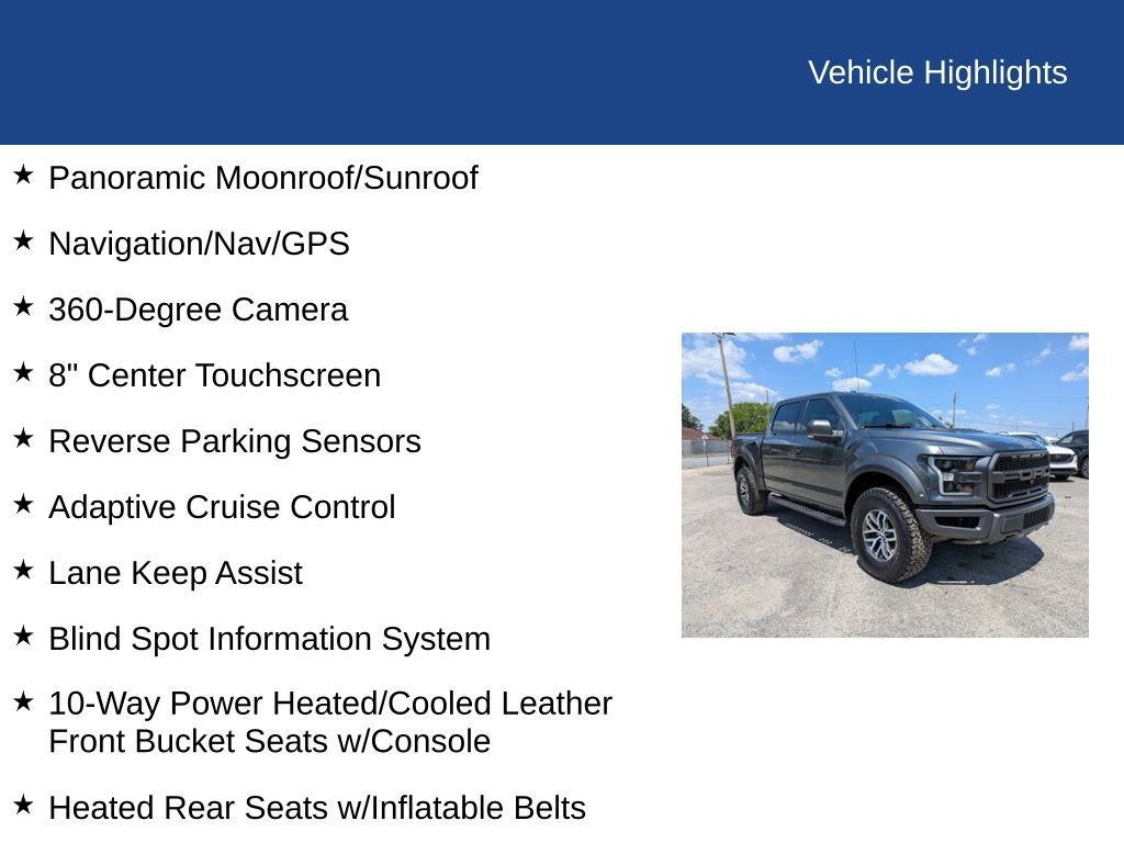 Certified 2018 Ford F150 Raptor w/ Equipment Group 802A Luxury AWD/4WD image 36