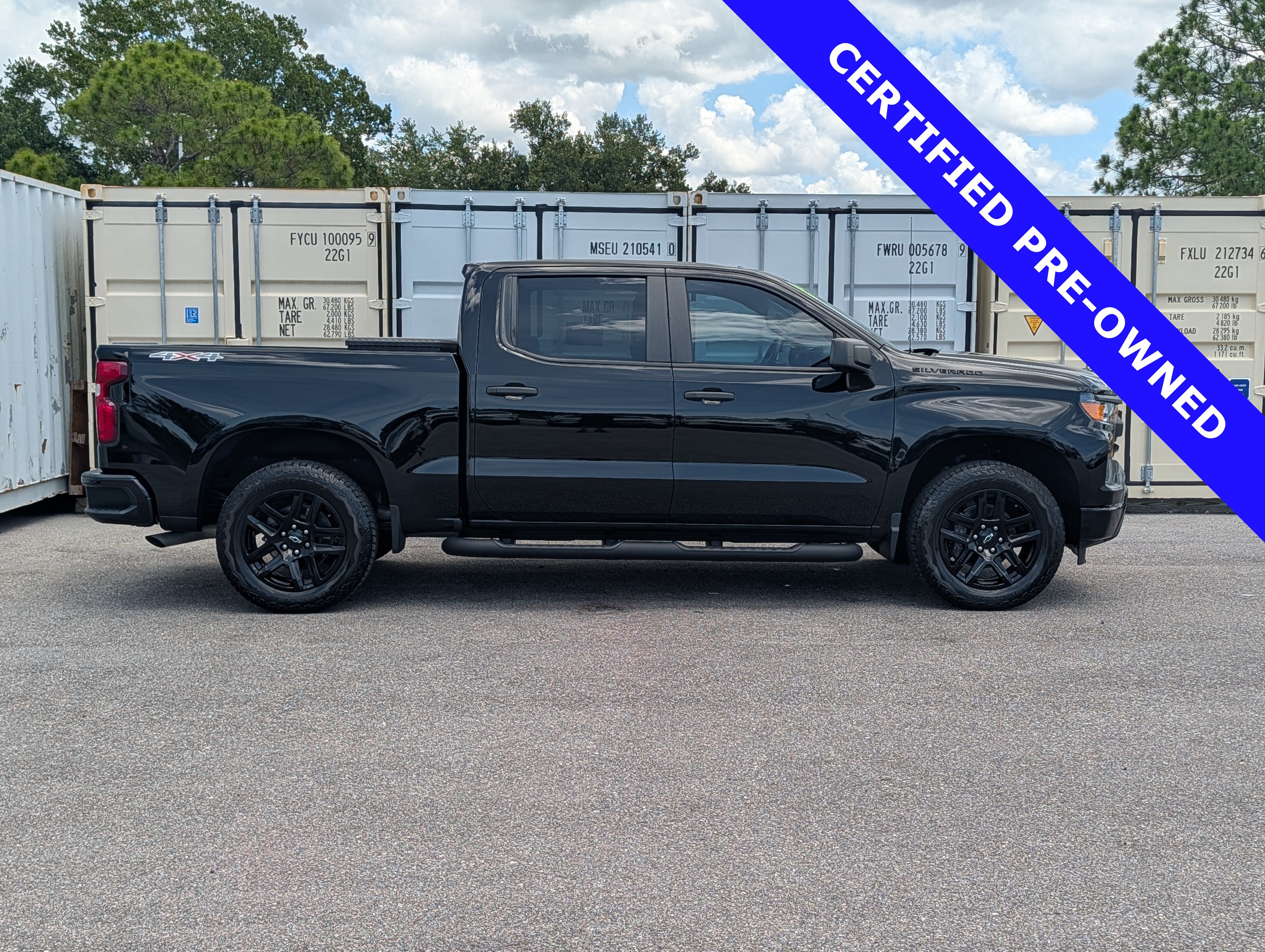 Used 2024 Chevrolet Silverado 1500 Custom w/ Turbomax Blackout Package AWD/4WD image 3