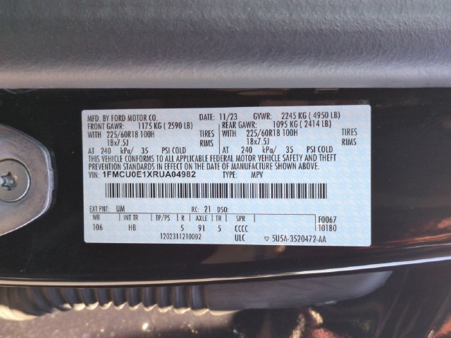 Certified 2024 Ford Escape SE FWD image 36