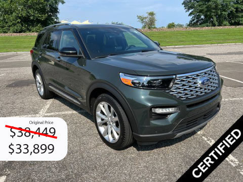 Certified 2023 Ford Explorer Platinum w/ Technology Package