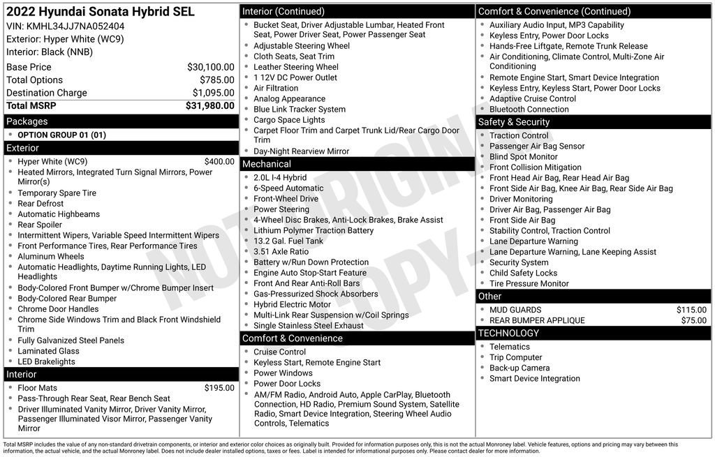 Used 2022 Hyundai Sonata SEL image 33