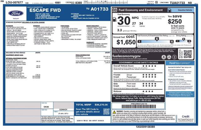 Certified 2026 Ford Escape ST-Line w/ Cold Weather Package FWD image 25
