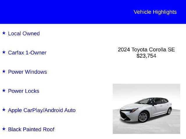 Used 2024 Toyota Corolla SE FWD image 2