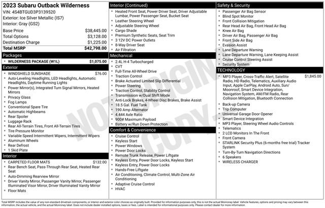 Used 2023 Subaru Outback Wilderness w/ Wilderness Package AWD/4WD image 38