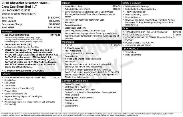 Used 2018 Chevrolet Silverado 1500 LT w/ All Star Edition image 33