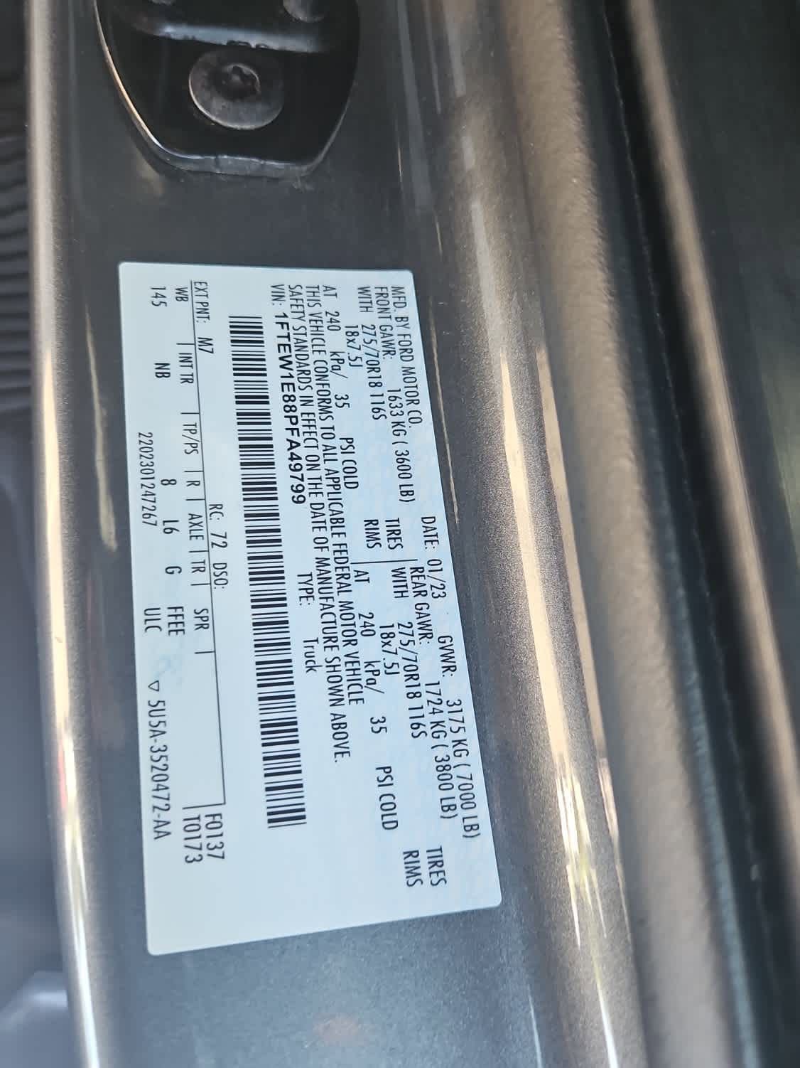 Certified 2023 Ford F150 Tremor w/ Equipment Group 402A High AWD/4WD image 21
