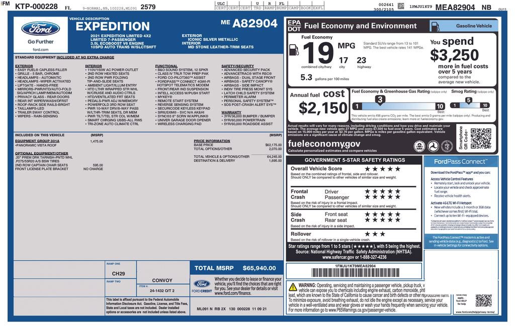 Certified 2021 Ford Expedition Limited RWD image 5