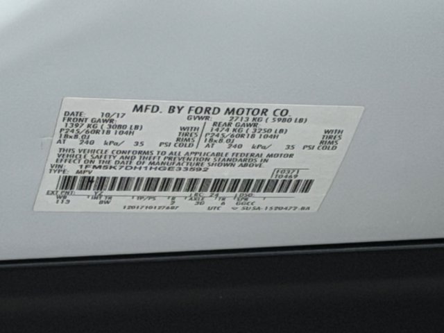 Certified 2017 Ford Explorer XLT FWD image 29