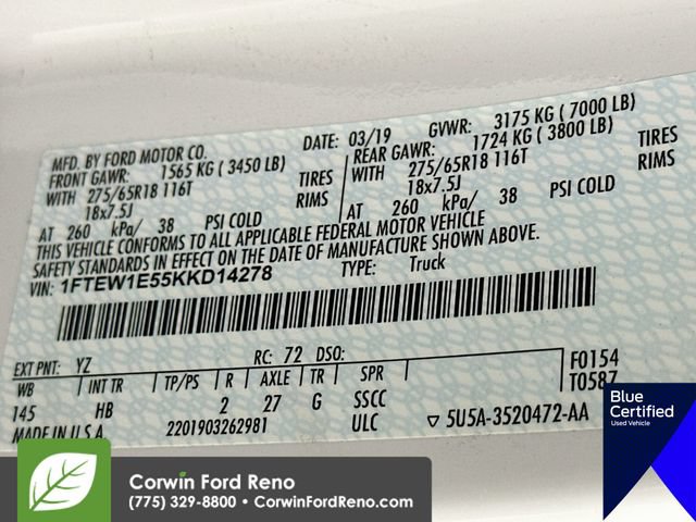 Certified 2019 Ford F150 Lariat AWD/4WD image 38