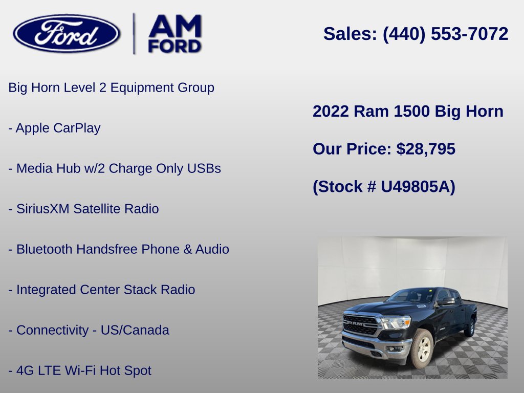 Used 2022 RAM 1500 Big Horn AWD/4WD image 30