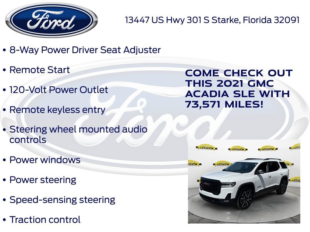 Used 2021 GMC Acadia SLE w/ Driver Convenience Package FWD image 30