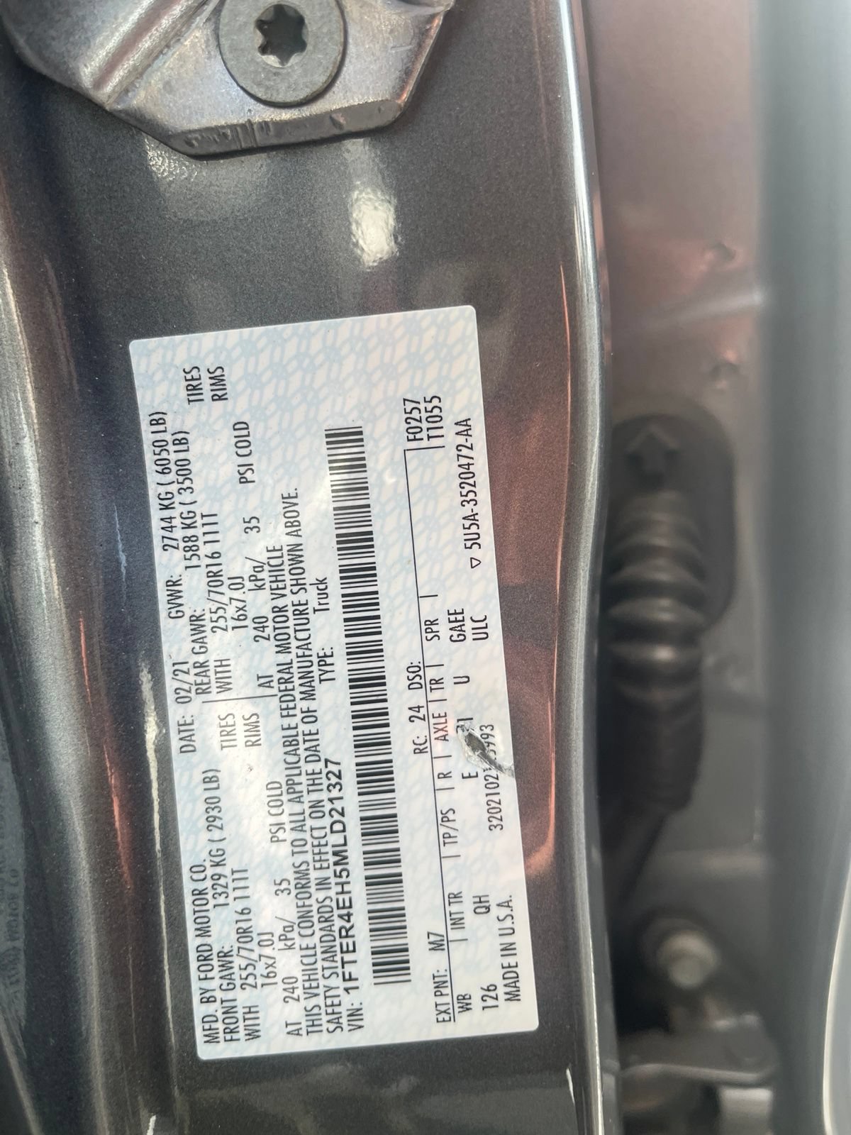 Certified 2021 Ford Ranger 2WD SuperCrew image 3