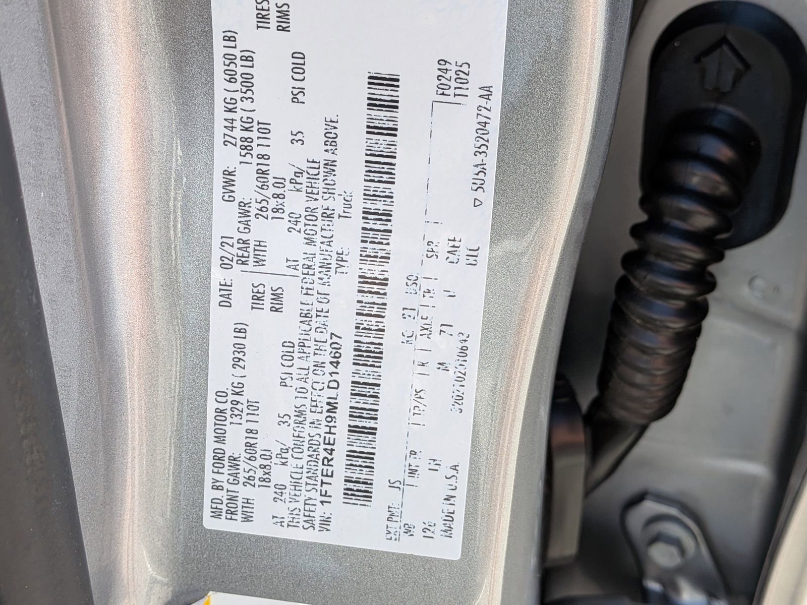 Certified 2021 Ford Ranger XL w/ Equipment Group 101A High RWD image 14