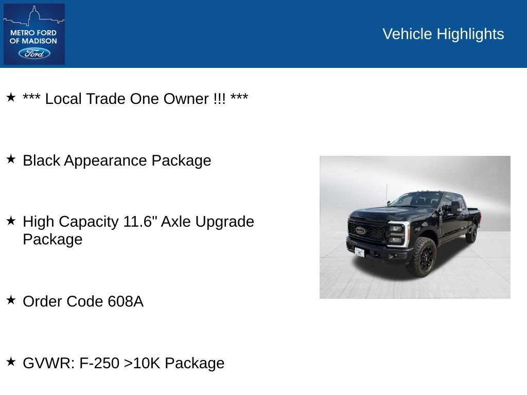 Certified 2025 Ford F250 Lariat w/ Black Appearance Package AWD/4WD image 2