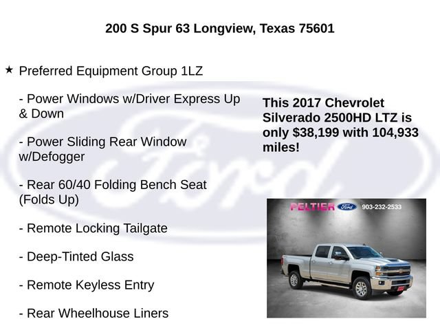 Used 2017 Chevrolet Silverado 2500 LTZ w/ Duramax Plus Package AWD/4WD image 5