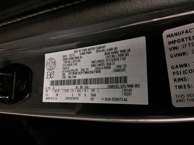 Certified 2021 Ford F150 Lariat w/ Equipment Group 502A High AWD/4WD image 34