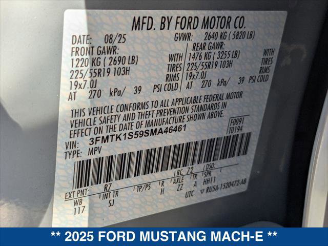 Certified 2025 Ford Mustang Mach-E Select w/ Interior Protection Package image 23