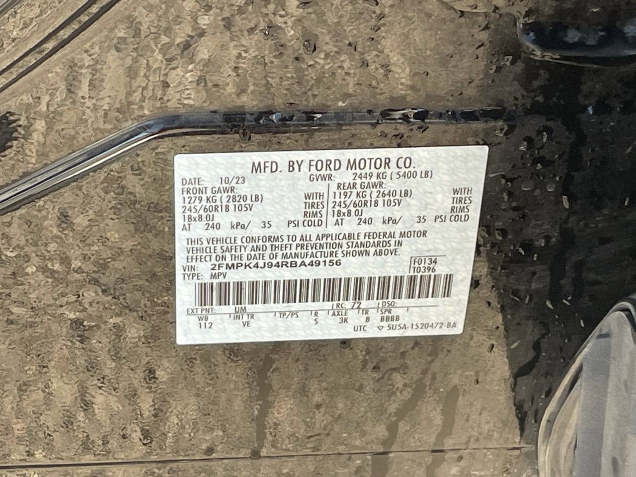 Certified 2024 Ford Edge SEL AWD/4WD image 33
