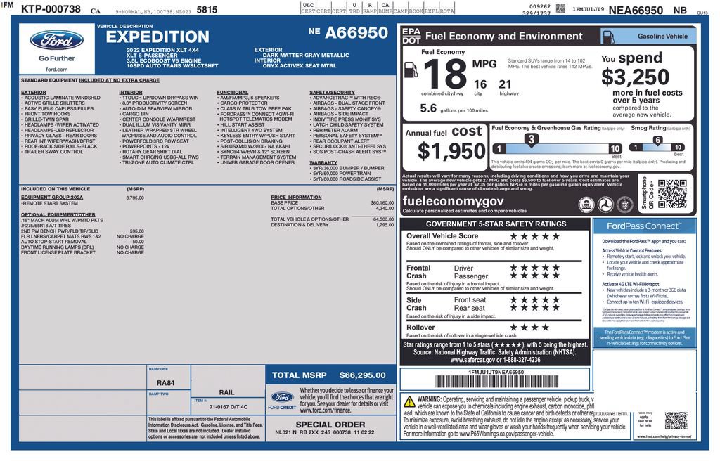 Certified 2022 Ford Expedition XLT AWD/4WD image 5